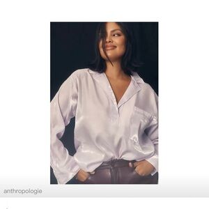 Anthropologie Pilcro Long-Sleeve Shine
Blouse Color Lilac Size M